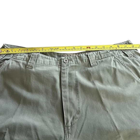 Fargo men’s cargo shorts with pockets size 36 waist utility 100% cotton green - Picture 8 of 10